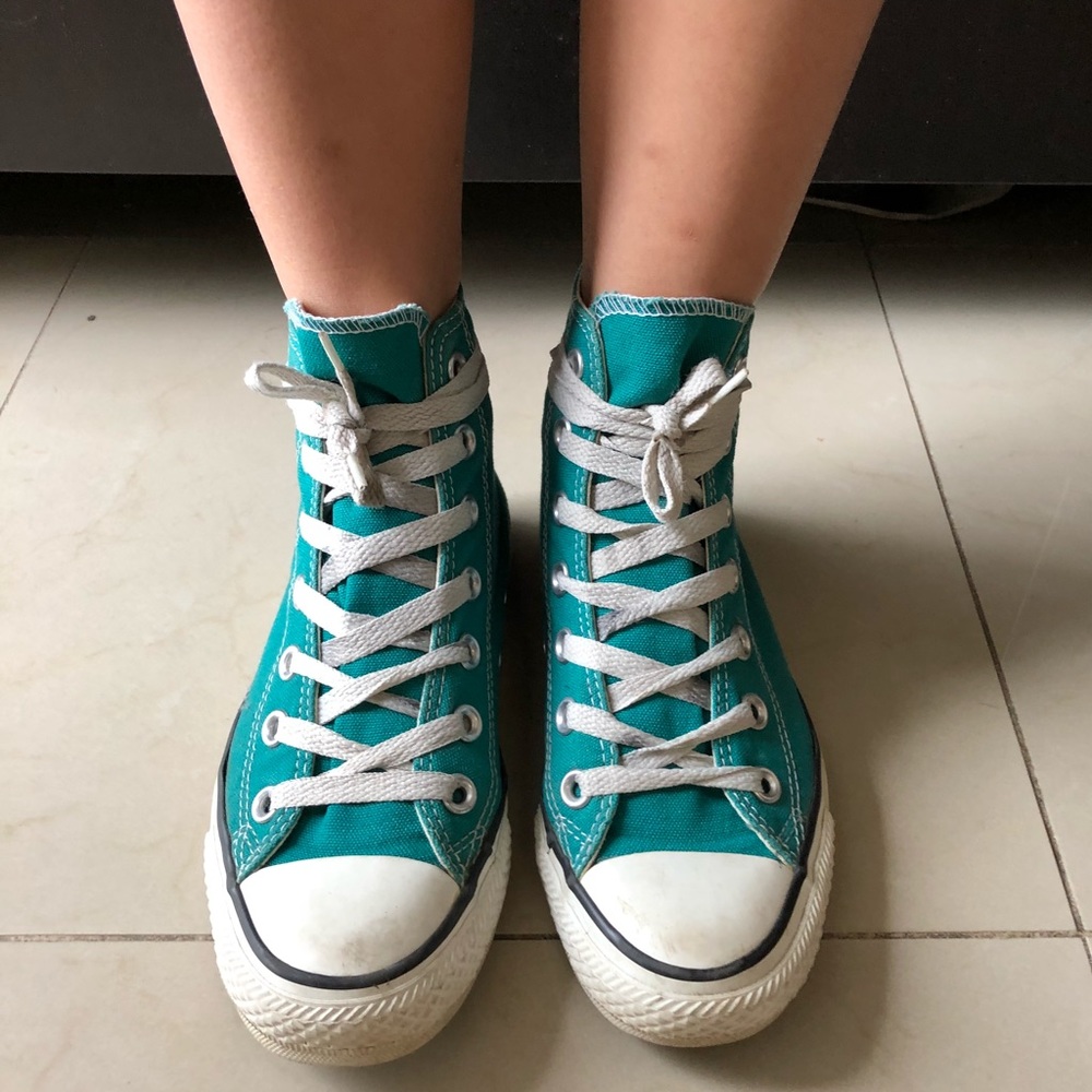 Converse Teal High Tops